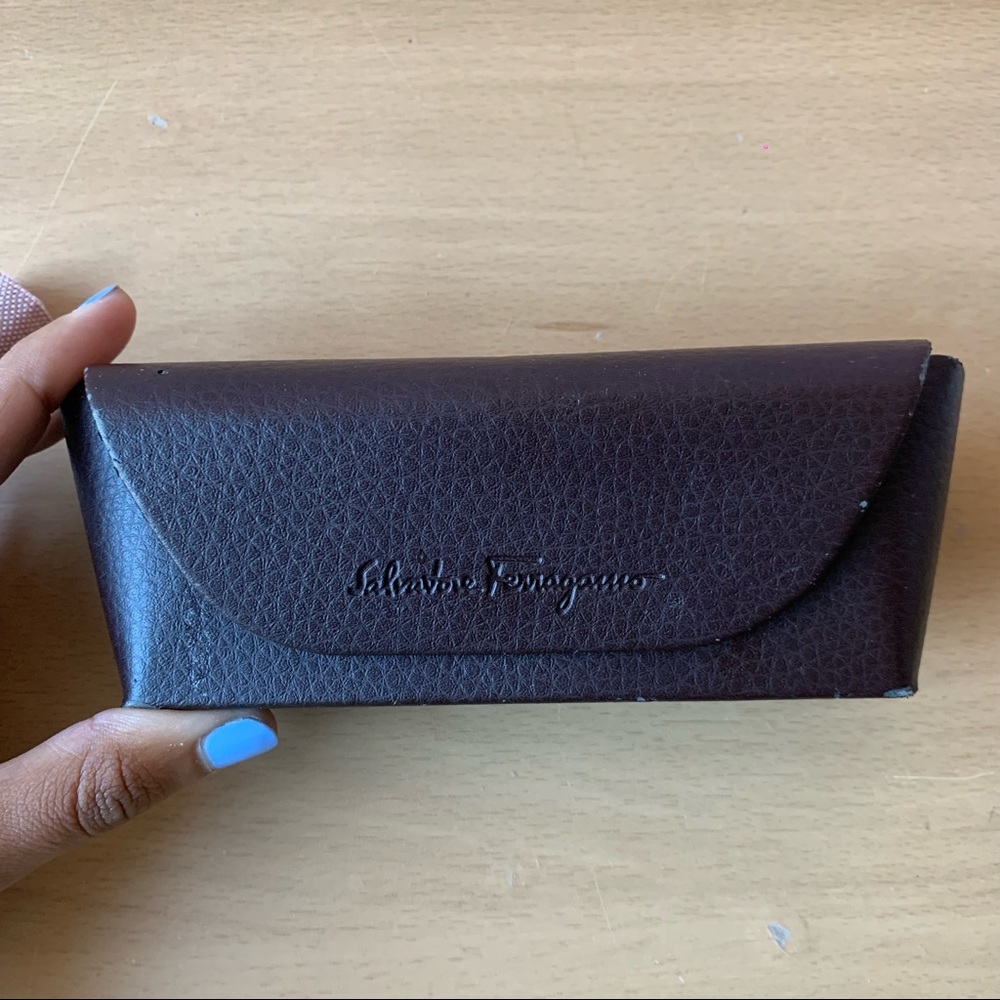 Salvatore Ferragamo Leather Glasses Sunglasses Case